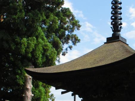 長野県-大法寺-国宝-三重塔-近景 長野県-大法寺-国宝-三重塔-近景 大法寺,寺,一乗山の写真素材