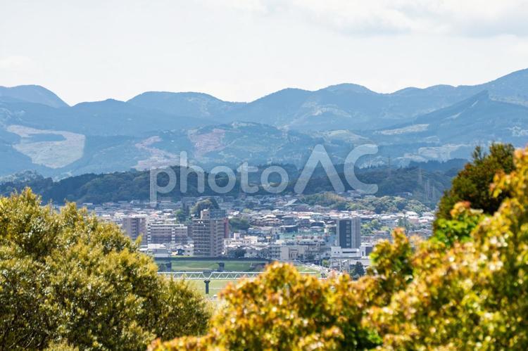 田舎に広がる住宅街と鉄塔 住宅街,屋根,俯瞰の写真素材