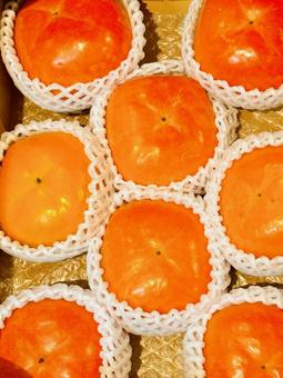 箱入りのおいしそうな柿、秋の味覚 箱入りのおいしそうな柿、秋の味覚 柿,果物,田舎の写真素材