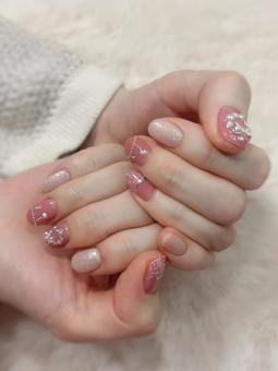 クリスマスデザインのネイルアート ネイルアート,ネイルサロン,ネイルの写真素材