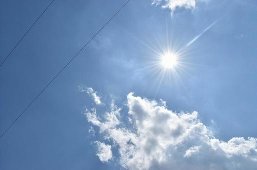 夏の空 1 夏の空 1 夏,太陽,光の写真素材