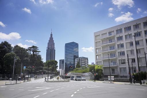 Hình ảnh, cảnh quan thành phố, phong cảnh shinjuku, đường phố, 