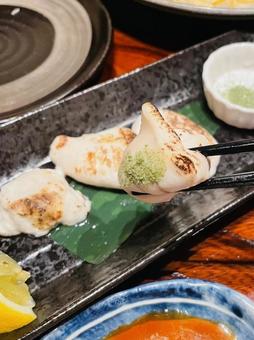 白子の白焼 白子,白焼,魚の写真素材