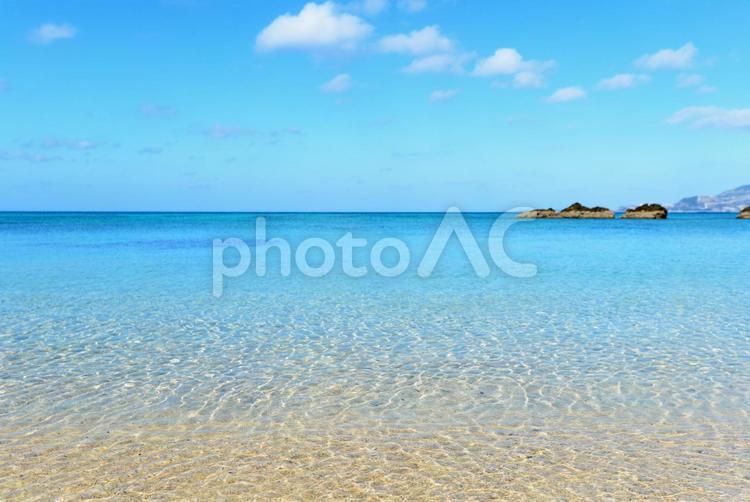 美しい沖縄の海　 日本,沖縄,海の写真素材