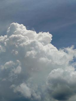 Photo, cloud cover, cumulonimbus, blue sky, 