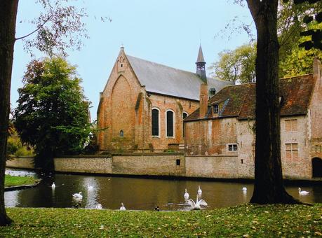 ブルージュの愛の湖 ブルージュ,ベルギー,愛の湖の写真素材