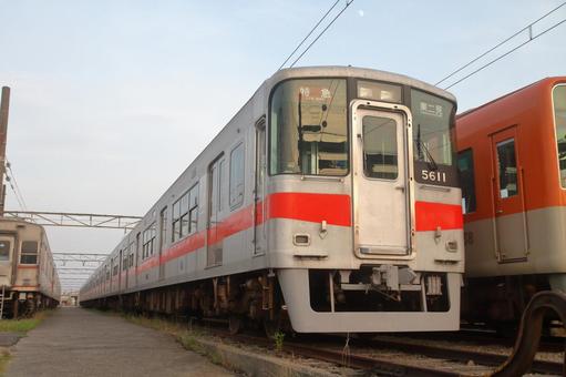 山陽電鉄、5000系、5022編成 山陽電鉄、5000系、5022編成 山陽電鉄,本線,東二見車庫の写真素材