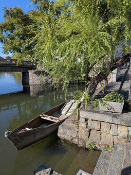 倉敷 倉敷,美観地区,倉敷川の写真素材