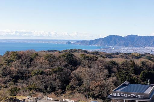 The Pacific Ocean as seen from Nihondaira Yume Terrace Observatory in winter, JPG The Pacific Ocean as seen from Nihondaira Yume Terrace Observatory in winter, JPG