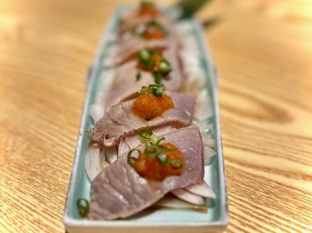 炙り鮪のおろしポン酢 マグロ,鮪,炙りの写真素材