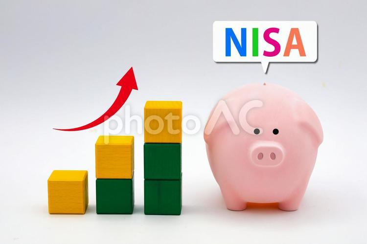 NISAで資産が増えるイメージ nisa,投資,ニーサの写真素材