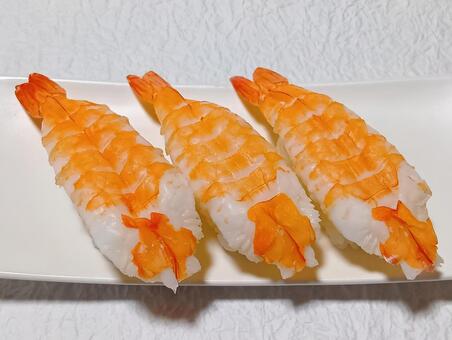 エビ　握り寿司 エビ,握り寿司,日本料理の写真素材