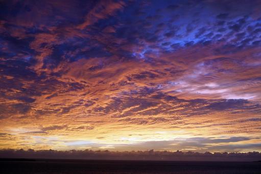 Colorful ocean sunset, JPG