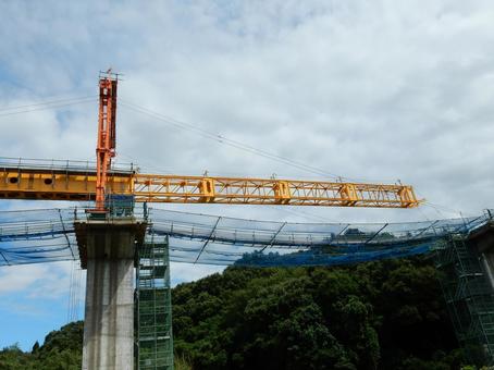 【工事写真】道路建設現場 道路,橋梁,架設の写真素材