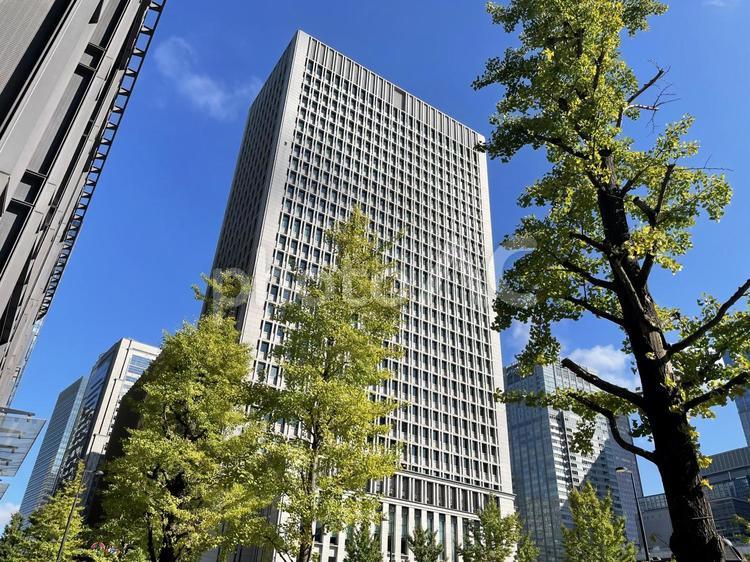 東京駅前　風景 東京駅,駅前,東京駅前の写真素材