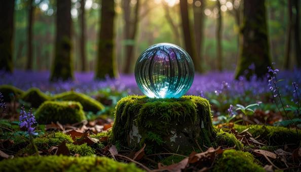 輝く水晶玉と魔法の森 輝く水晶玉と魔法の森の写真
