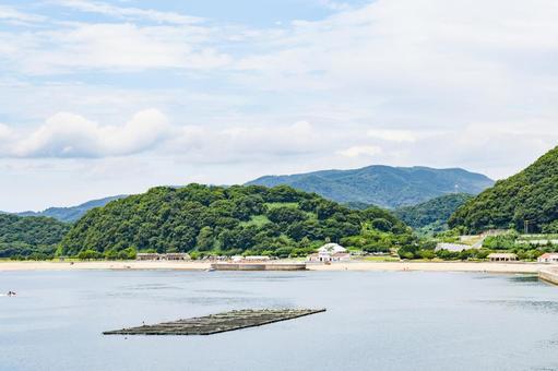 Photo, yuinohama marine park, endless flood of beaches, beach, 