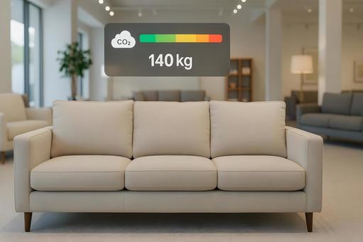 家具炭素表示の写真