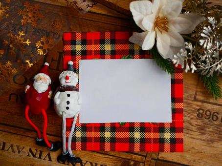 クリスマス.文字入れ.1 クリスマス,サンタ,雪だるまの写真素材