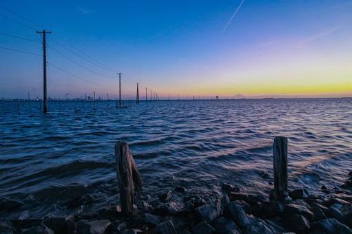 Underwater electric pole, JPG