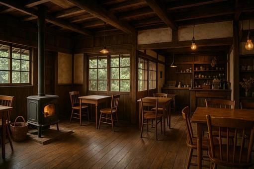 薪ストーブのある古民家カフェ 薪ストーブのある古民家カフェの写真