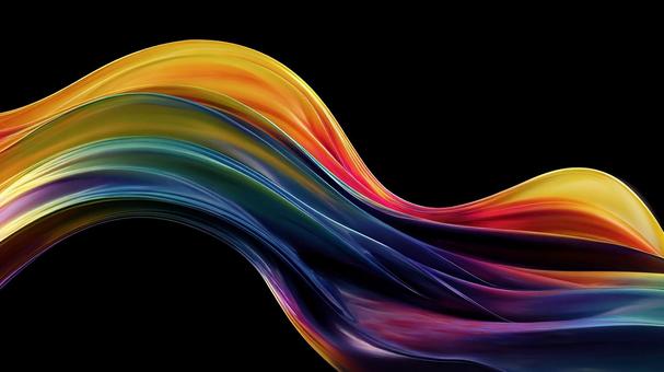 音の視覚化、カラフルな波の写真