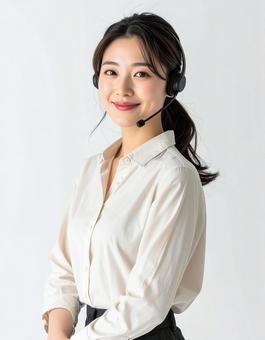 コールセンターの女性03 コールセンターの女性03の写真