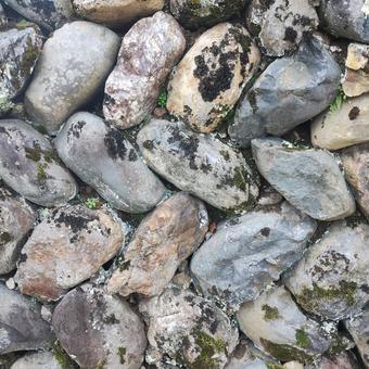 石垣 石組み,野面積み,石積の写真素材