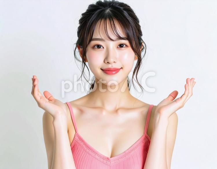 健康的な女性　ヨガ　美容 女性,日本人,ヨガの写真素材