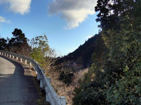 秋の山奥の田舎風景4の写真