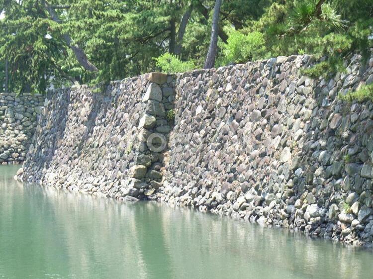 高松城二の丸石垣 高松城の写真素材