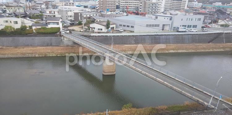 御笠川-博多区 板付 川,御笠川,流れの写真素材