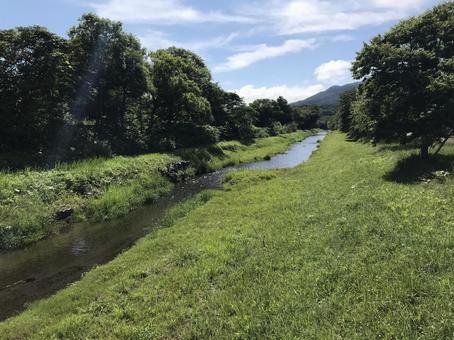 田舎 川のある景色 田舎 川のある景色 自然,田舎,癒しの写真素材