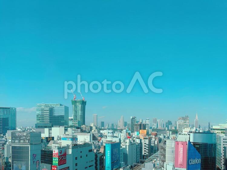 渋谷の風景1 東京,風景,都市風景の写真素材