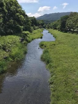 田舎 川のある景色 田舎 川のある景色 自然,田舎,癒しの写真素材