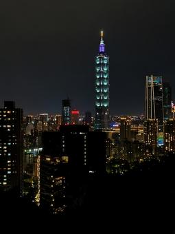 台湾・台北 象山から台北101の夜景 台湾・台北 象山から台北101の夜景 台湾,台北,象山の写真素材