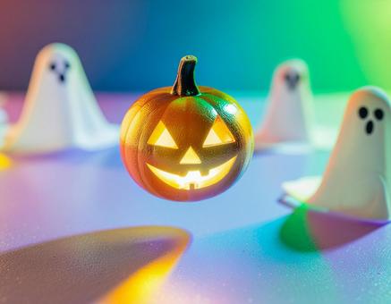 AI ハロウィン かぼちゃとおばけの背景 AI ハロウィン かぼちゃとおばけの背景の写真