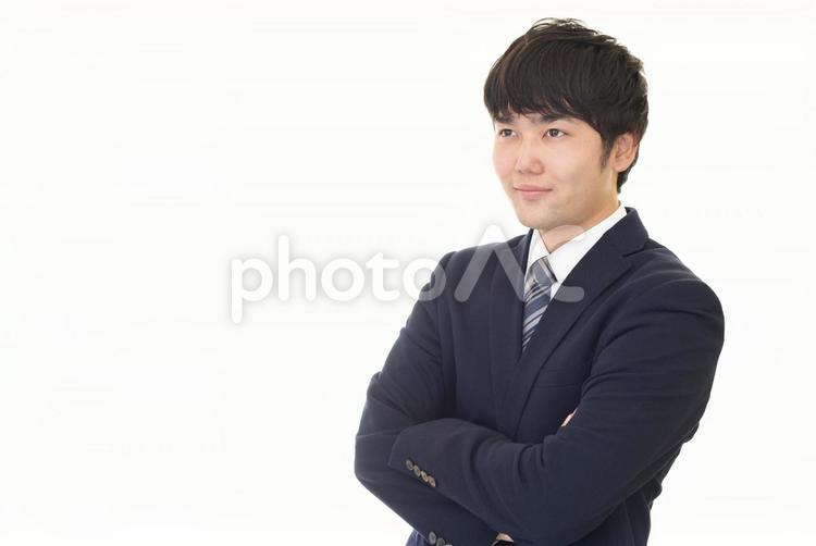 男性　ビジネスマン　腕組み ビジネスマン,男性,ビジネスの写真素材