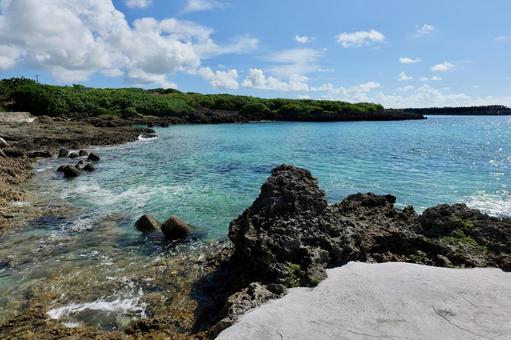 宮古島インギャーマリンガーデンの景色 インギャーマリンガーデン,宮古島,夏の写真素材