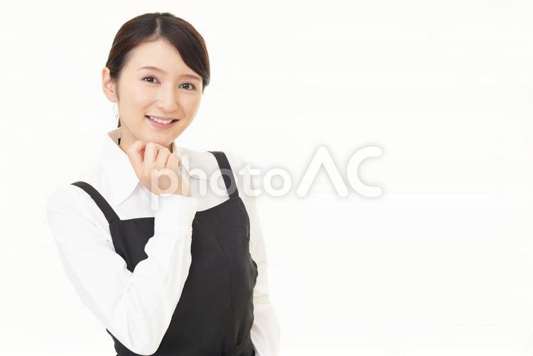 笑顔のウェイトレス 女性,笑顔,ウェイトレスの写真素材