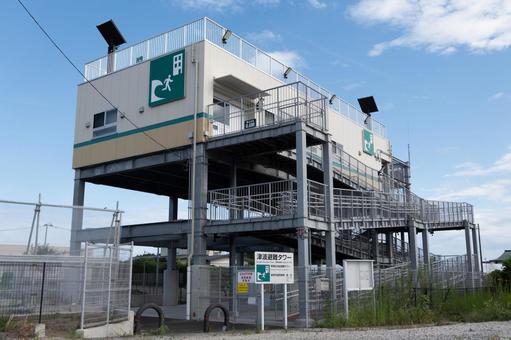 南蒲生津波避難タワー 南蒲生津波避難タワー 津波避難タワー,避難所,待避所の写真素材