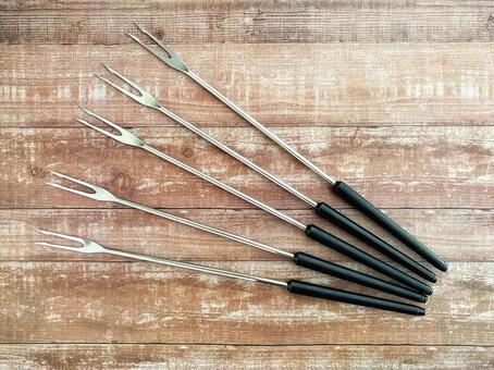 スイス製フォンデュフォーク フォンデュフォーク,フォンジュフォーク,フォンデュの写真素材