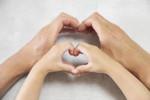 Heart made by parents and children, JPG Heart made by parents and children, heart, parenting, children, JPG
