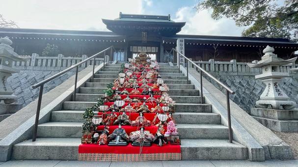 ひなまつり ひなまつり,雛祭り,岡田宮の写真素材