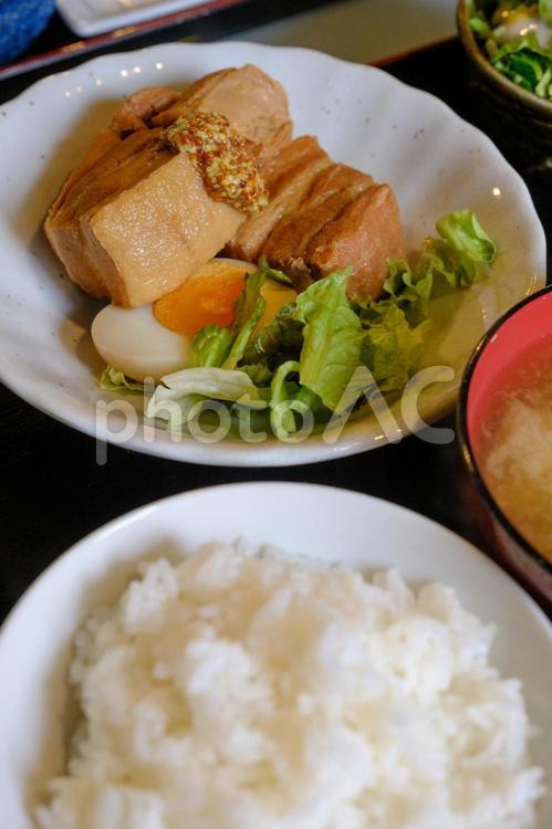 ［グルメ］角煮定食 角煮定食,角煮,豚の角煮の写真素材