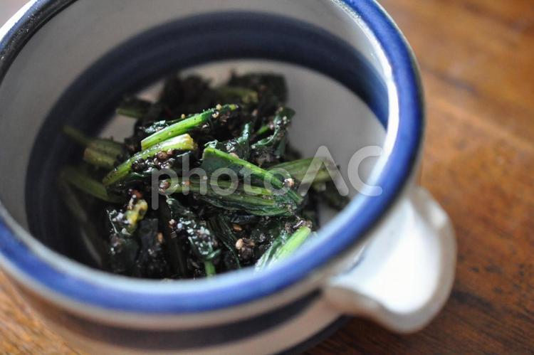 ほうれん草のごま酢和え 家庭料理,手作り料理,ご飯の写真素材