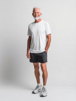フィットネス服を着た男性の全身姿 フィットネス服を着た男性の全身姿の写真