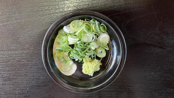 薬味4 薬味4 薬味,わさび,ねぎの写真素材