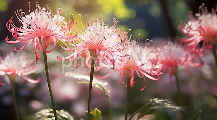 華麗なる紅 秋,ヒガンバナ,赤の写真素材