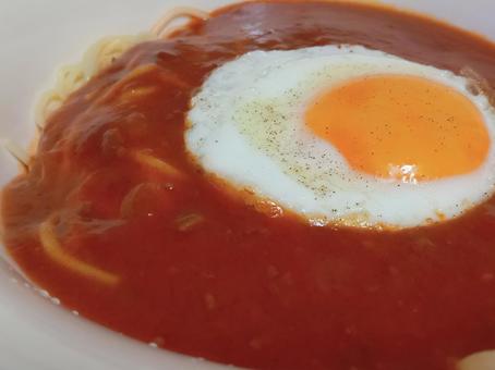 目玉焼きのせミートスパゲティ 目玉焼きのせミートスパゲティ 目玉焼き,ミートスパゲティ,パスタの写真素材